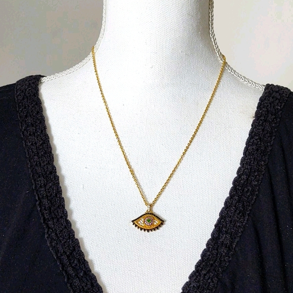 Judith Ripka Jewelry - Judith Ripka Evil Eye Diamonique Silver Necklace